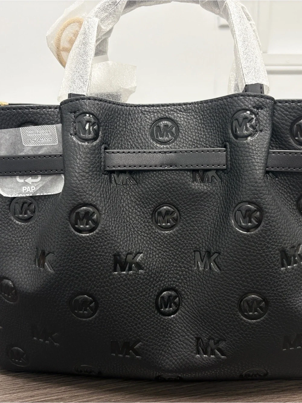 Michael Kors Carson Medium Debossed Satchel.